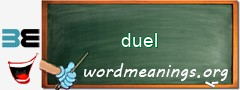 WordMeaning blackboard for duel